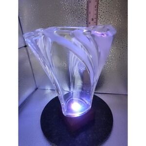 Art-Deco‎ 8" LEAD CRYSTAL Clear Vase